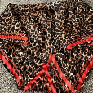 Zara Silk Leopard Print Scarf